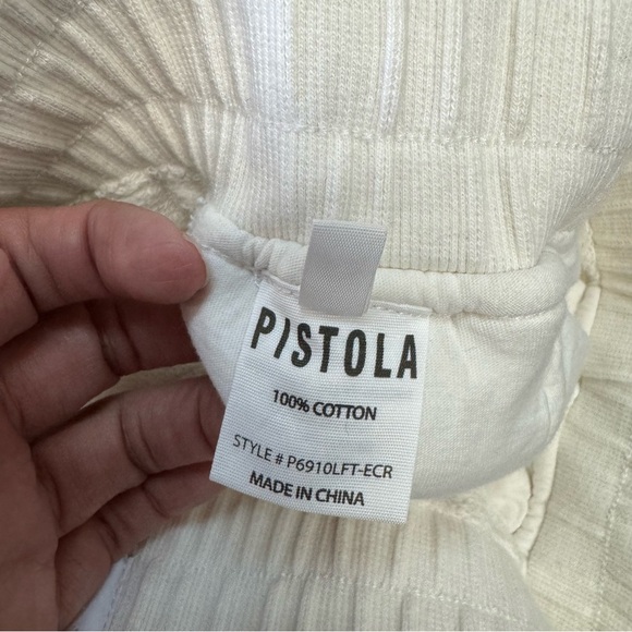 PISTOLA Wynn Cozy Sweatpants Cotton Joggers Size XS Ecru Cream Loungewear Casual - Picture 6 of 11